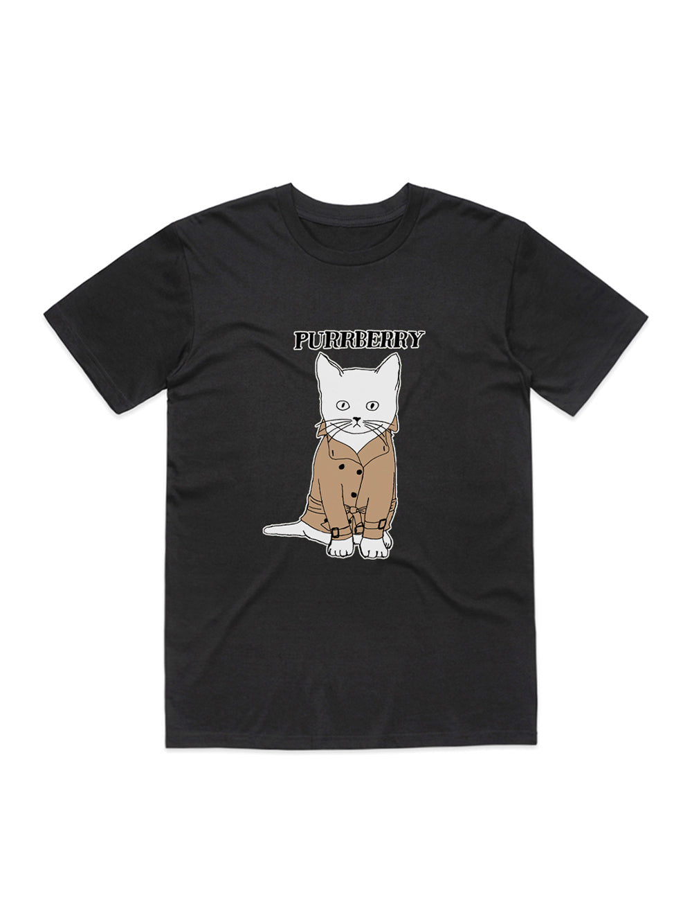Purrberry Col T-Shirt (Black)
