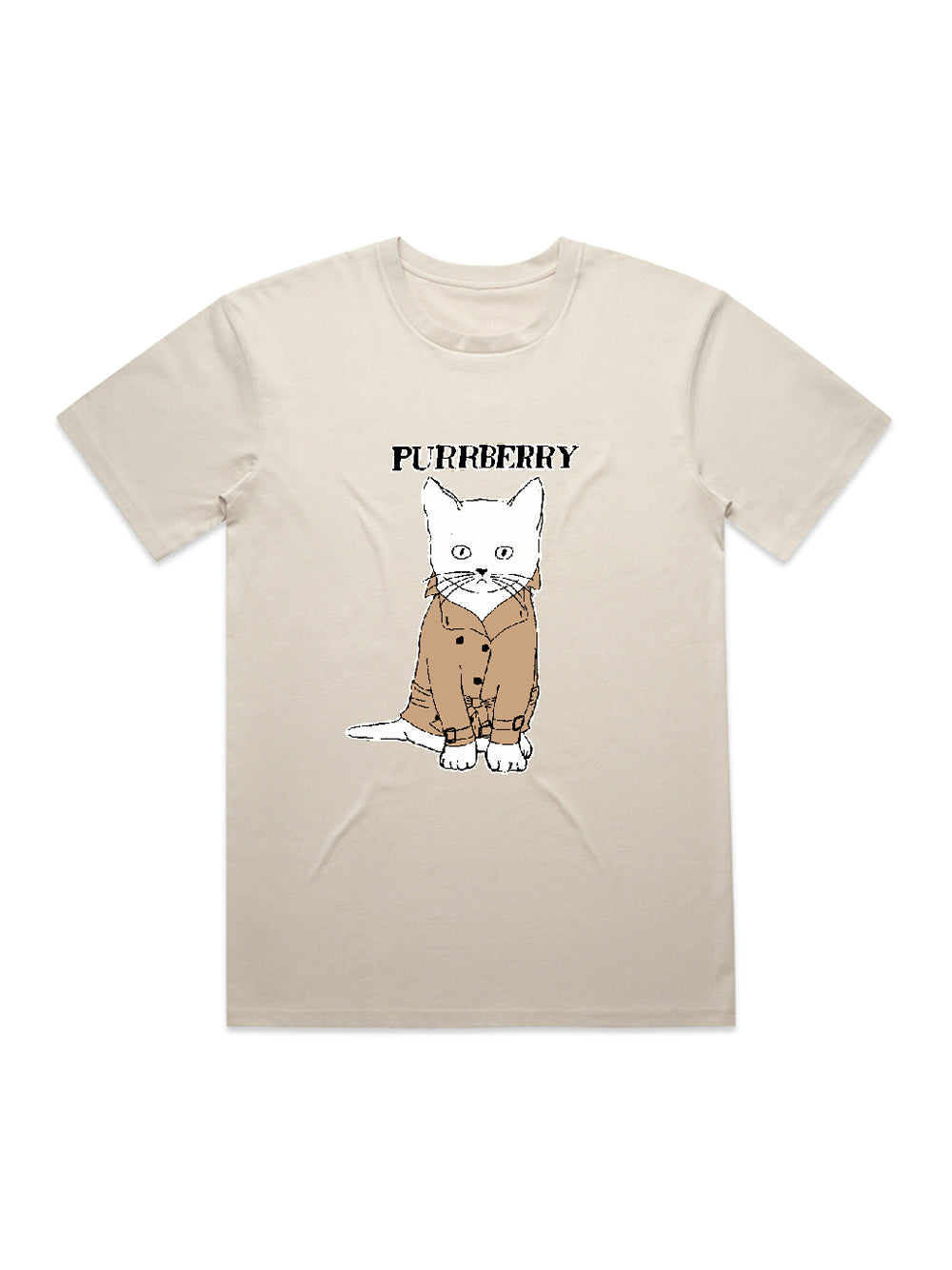 Purrberry Col T-Shirt (Bone)