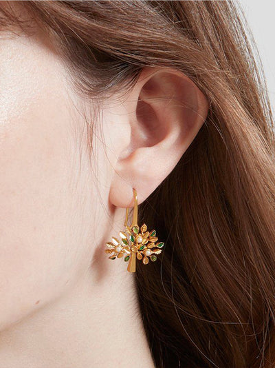 Mulberry Tree Earrings (Brass)