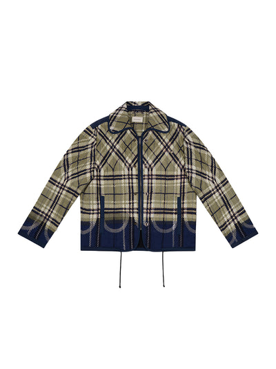 Quilted Plaid Fade Jacket (Black Plaid)