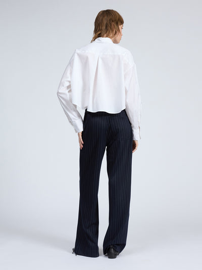 Marin Cropped Shirt (White)
