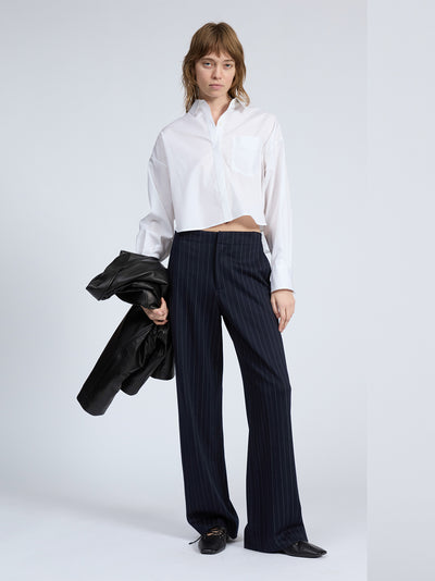 Marin Cropped Shirt (White)
