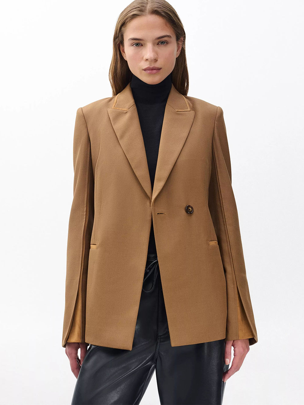 Margaret Tuxedo Blazer Camel