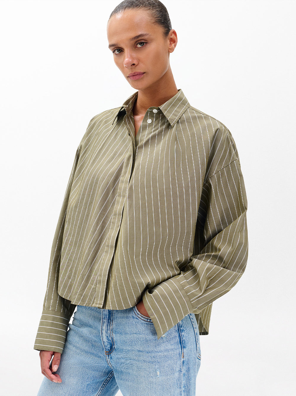 Martha Poplin Striped Shirt Grnst