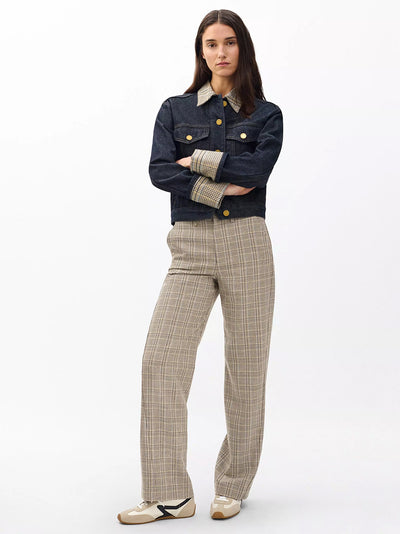 Shea Plaid Pant Tan Multi