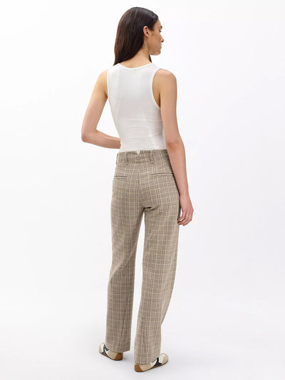 Shea Plaid Pant Tan Multi