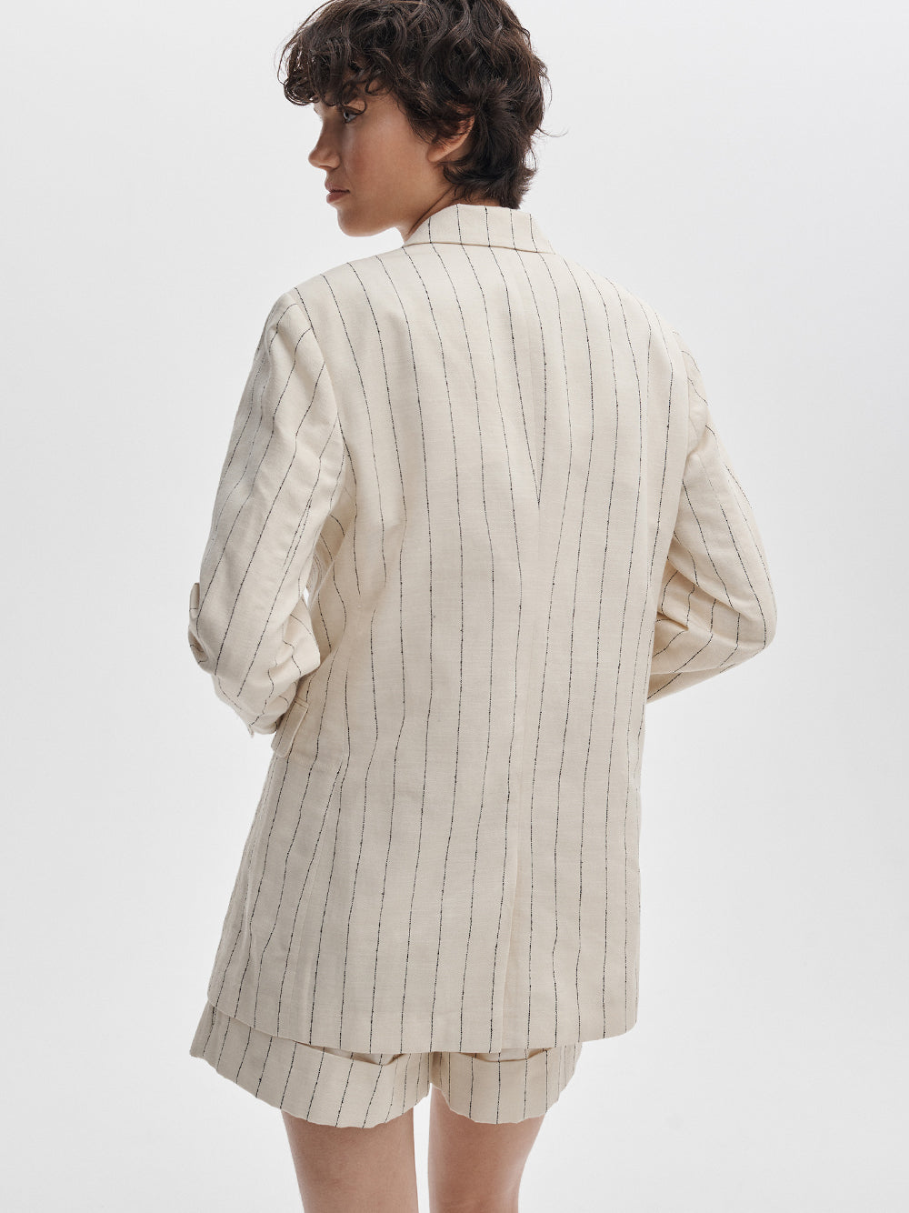 Emile Stripe Blazer (White Stripe)