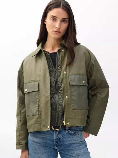 Nonie 2-in-1 Cotton Jacket (Olive)