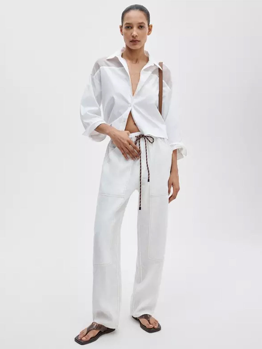 Atlas Linen Pant (White)