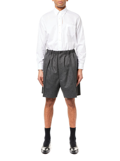 Men Worker Low Crotch Shorts Woven Dark Grey