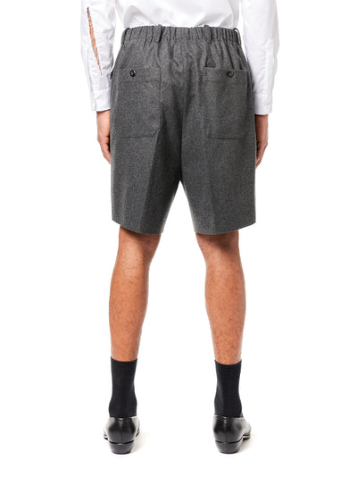 Men Worker Low Crotch Shorts Woven Dark Grey