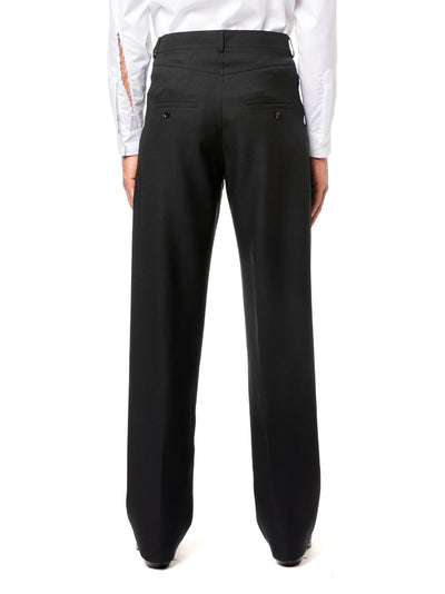 Men High Waisted Pants Woven Black