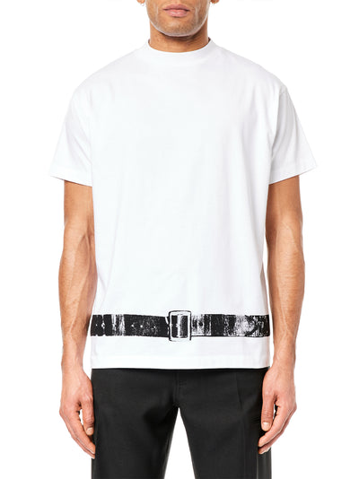 Belt Print T-shirt (White)