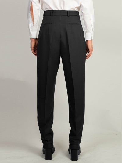 Pleated Tapered Trouser (Black)