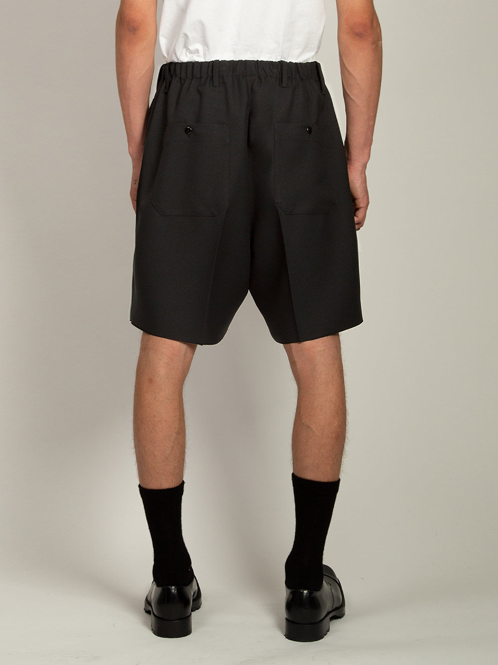 Worker Low Crotch Shorts (Black)