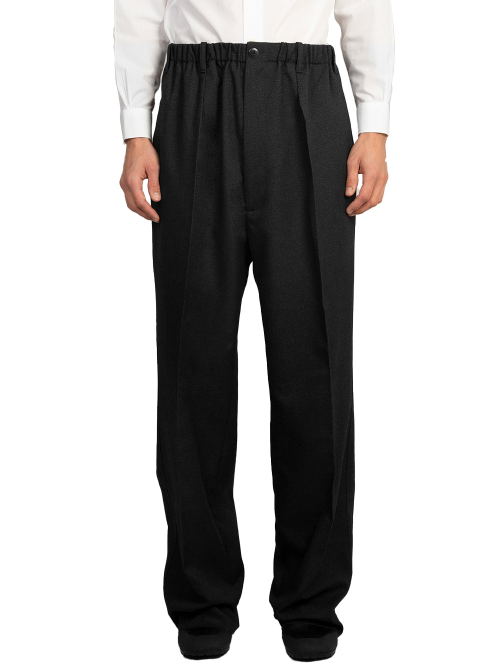 Worker Low Crotch Trousers (Black)