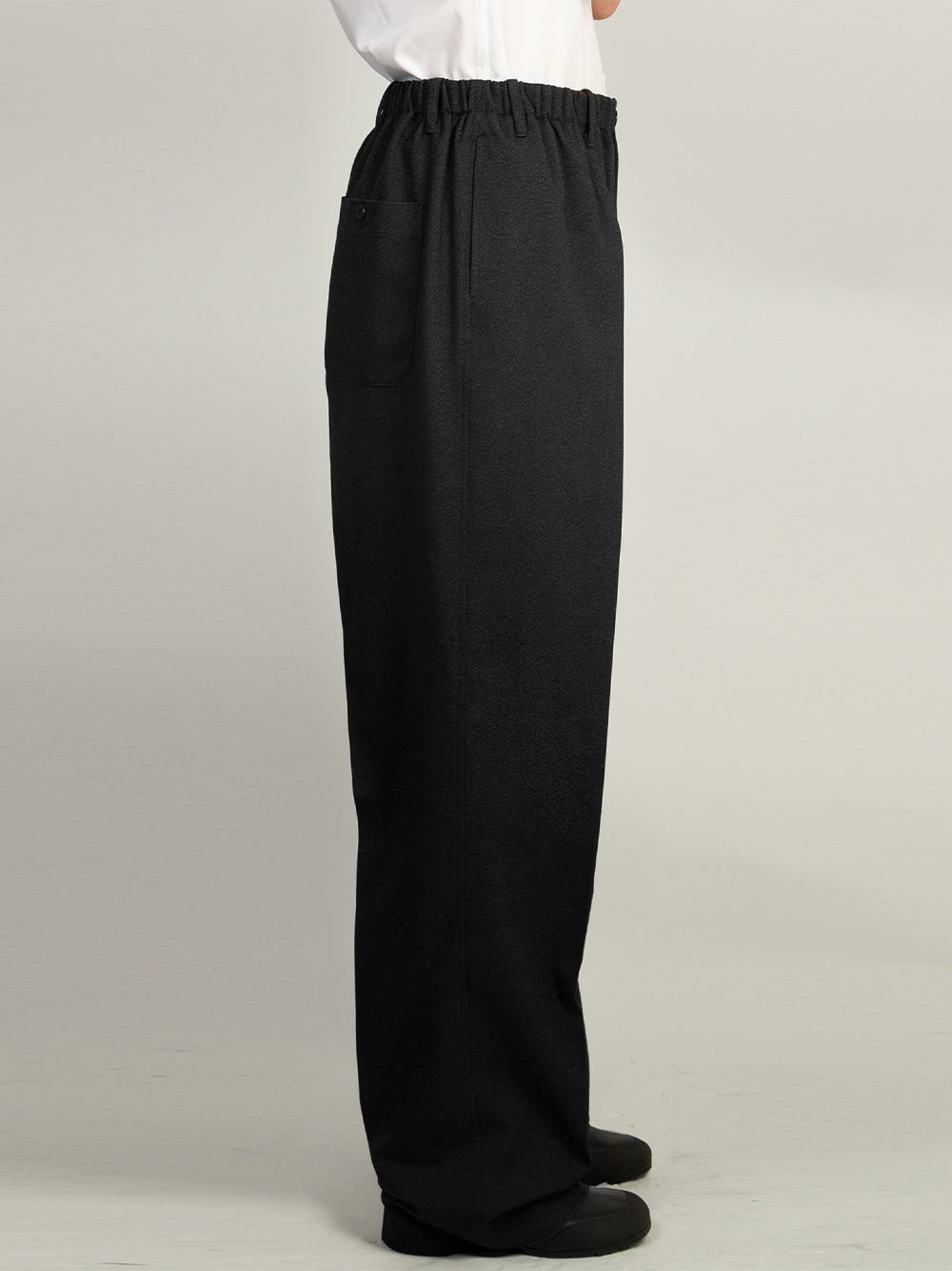 Worker Low Crotch Trousers (Black)