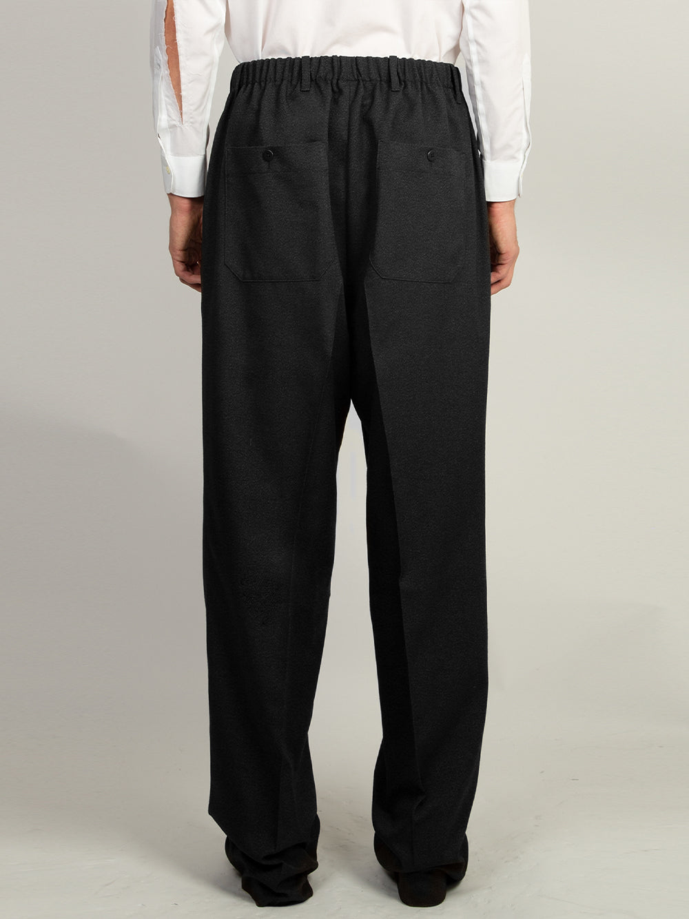Worker Low Crotch Trousers (Black)