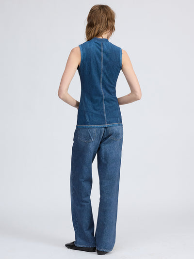 Miramar S/l Mesh Mock Neck Petra