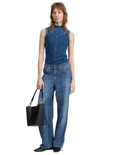 Miramar S/l Mesh Mock Neck Petra