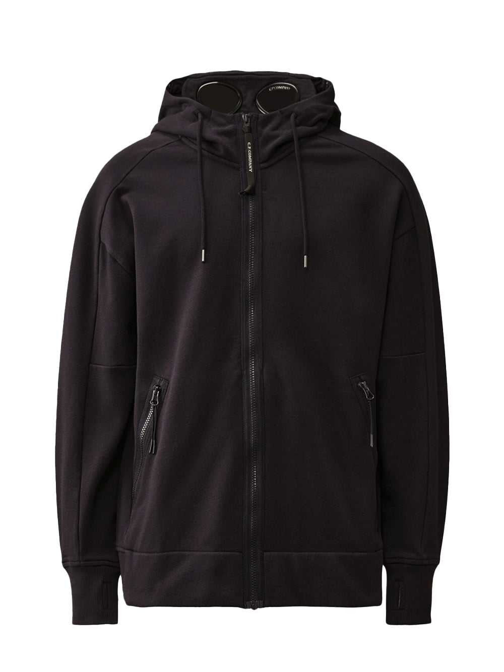 Sweatshirts Hooded Open In Diagonal Raised Fleece Total Eclipse