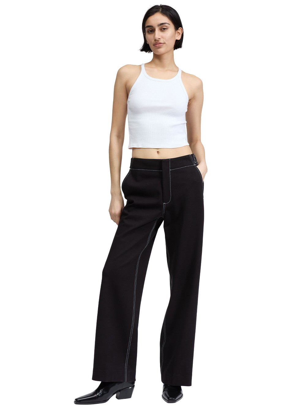 Irina Ponte Ctrst Stitch Ta Black