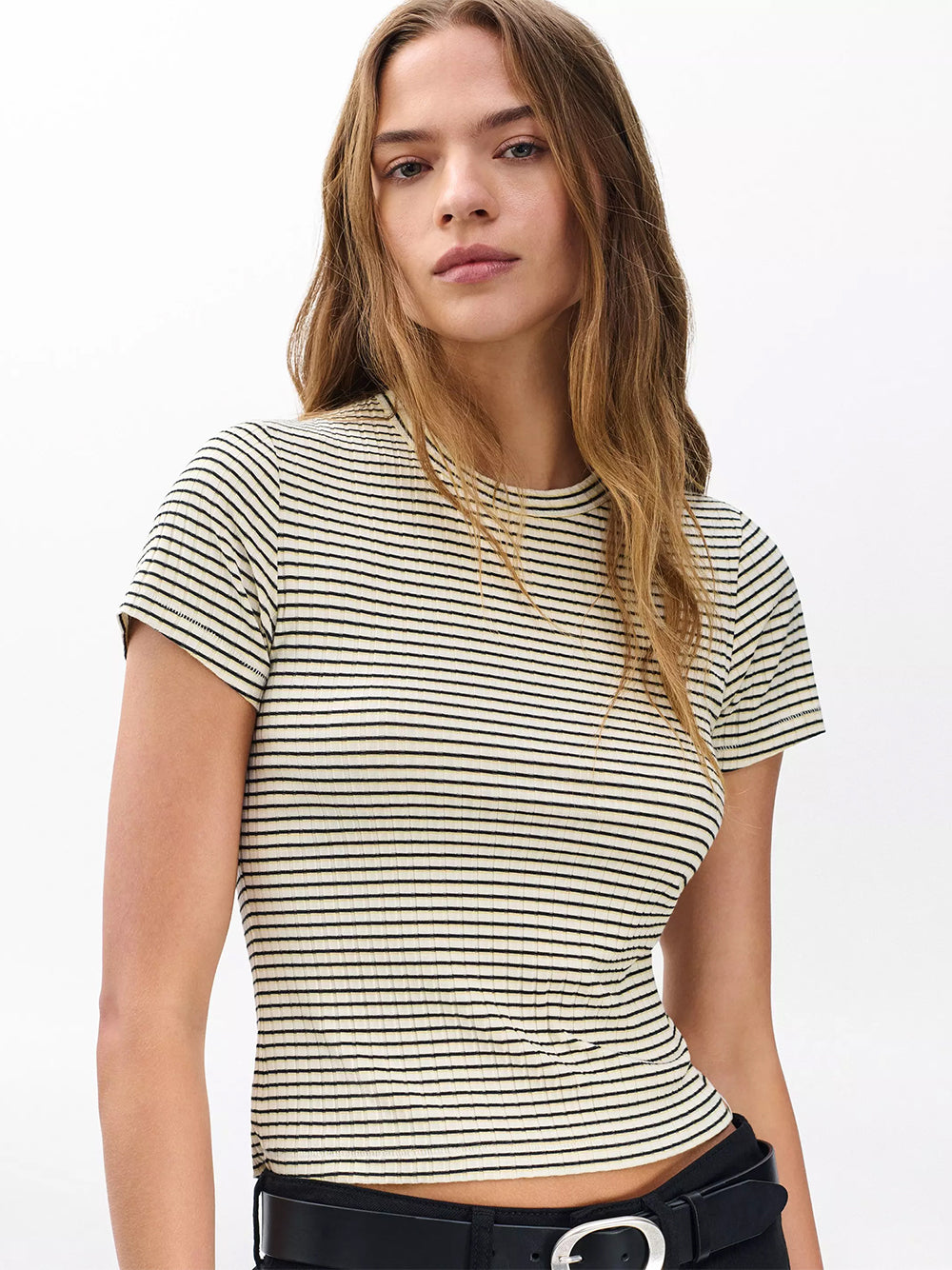 Luca Stripe Rib Baby Tee (Ivy Multi)