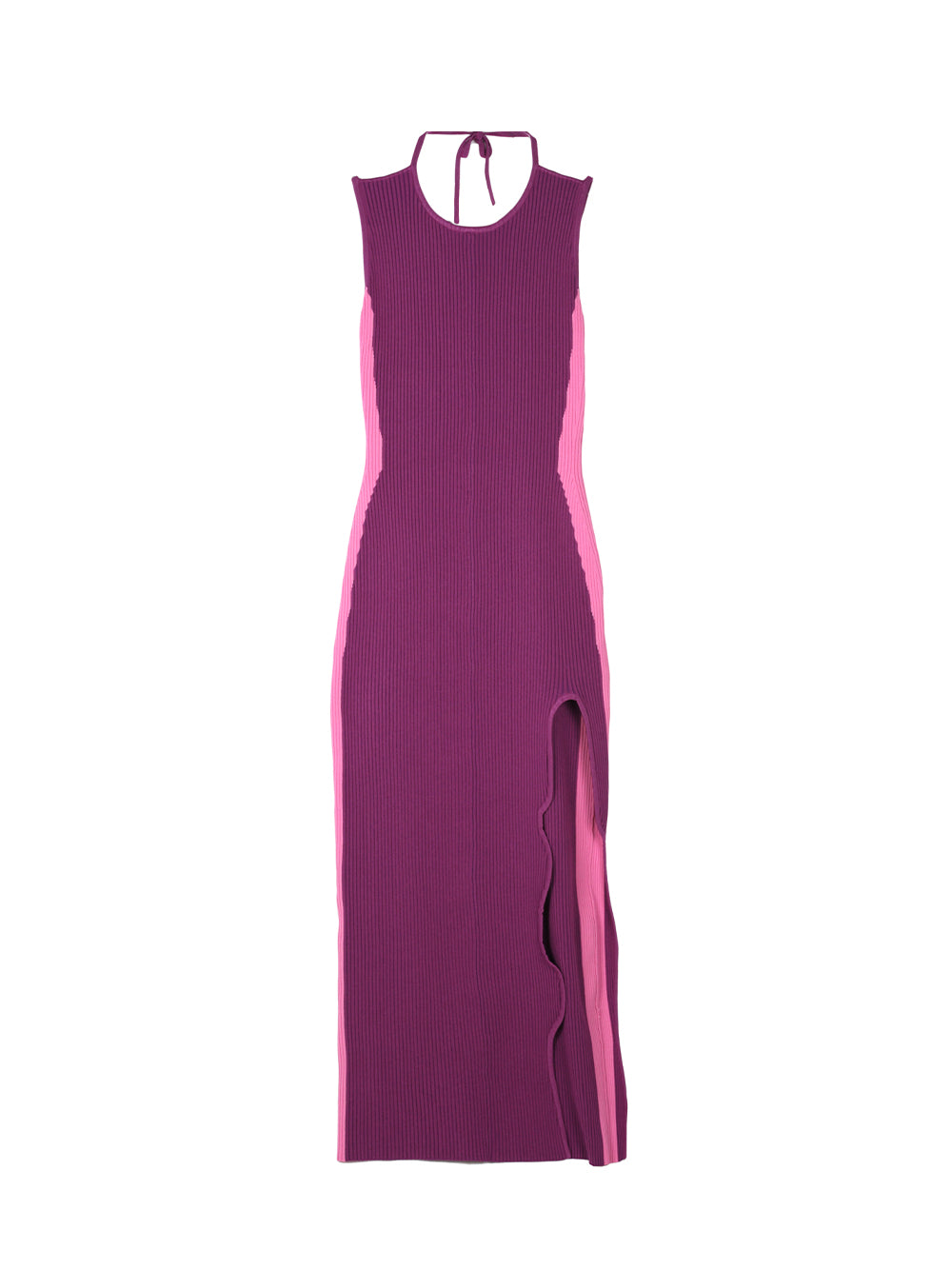 Basil Long Dress With Open Back Mulberry