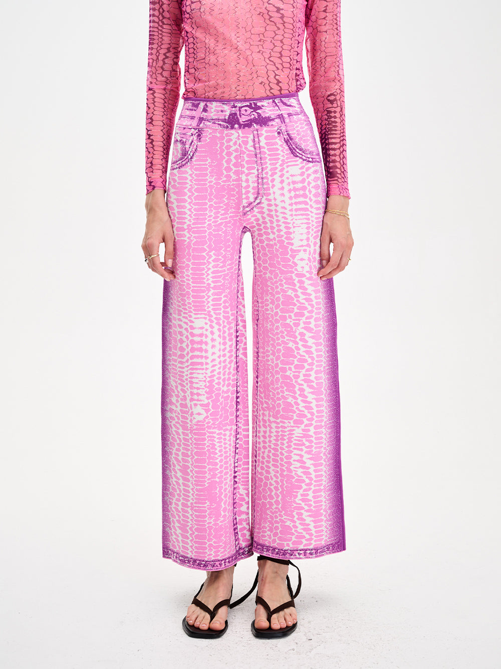 Zahra Wide Leg Pants Mulberry