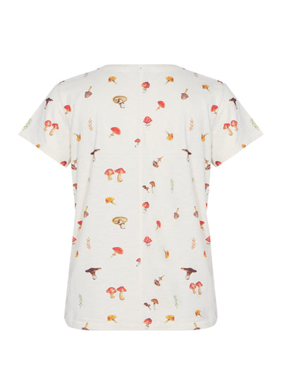 All Over Mushroom Tee Ivory Multi