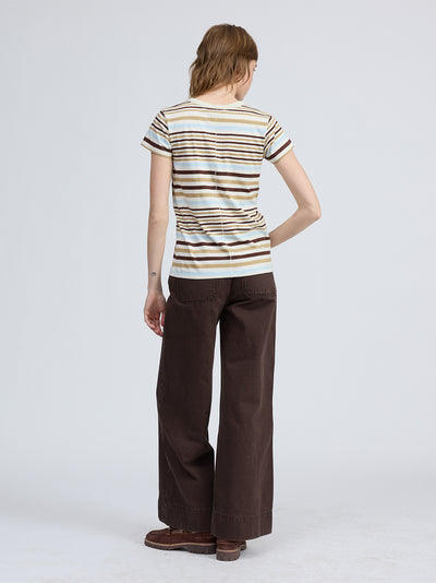 The Slub Striped Tee (Ivory Multi)