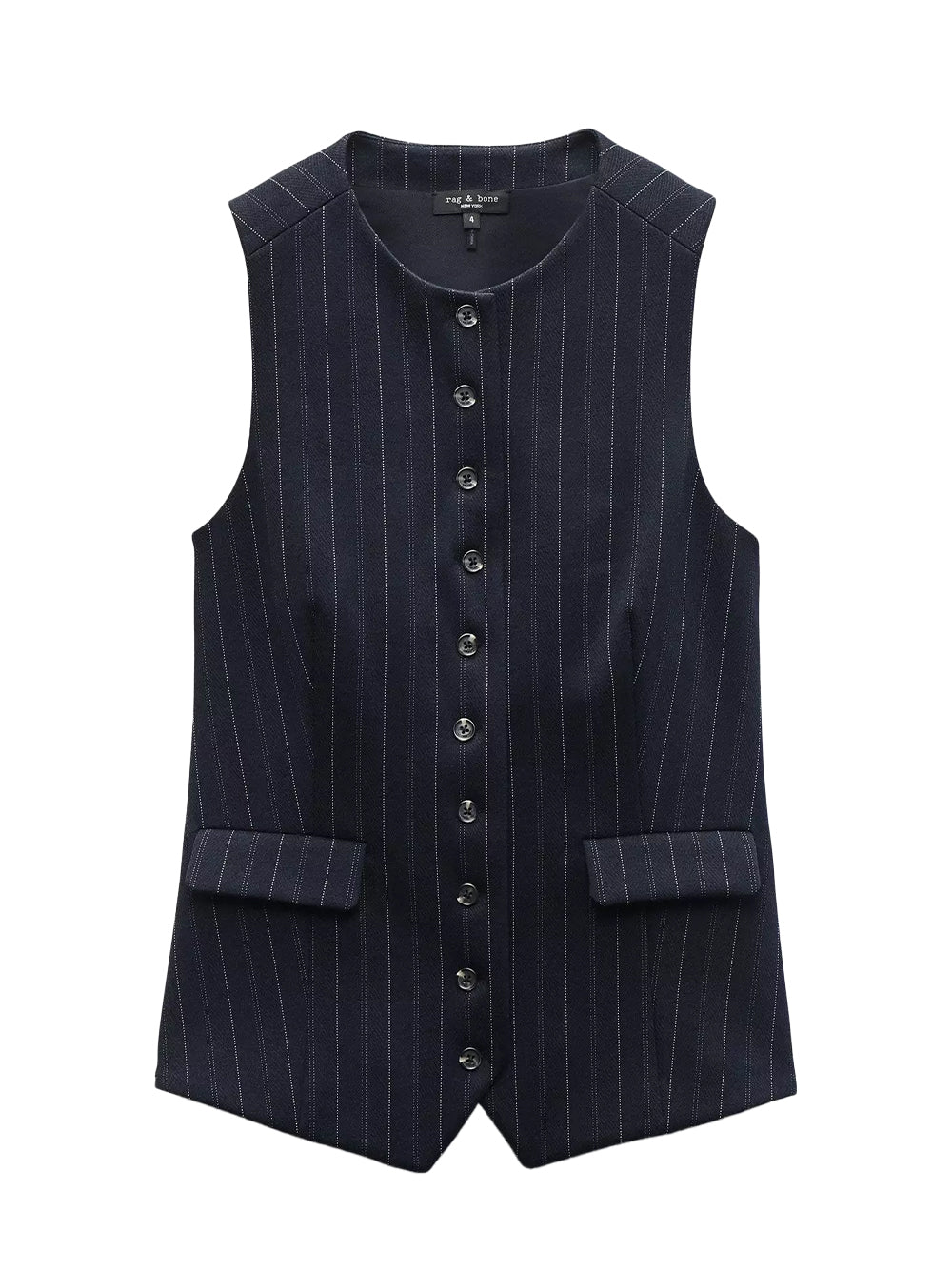 Irina Ponte Long Vest Navy Multi