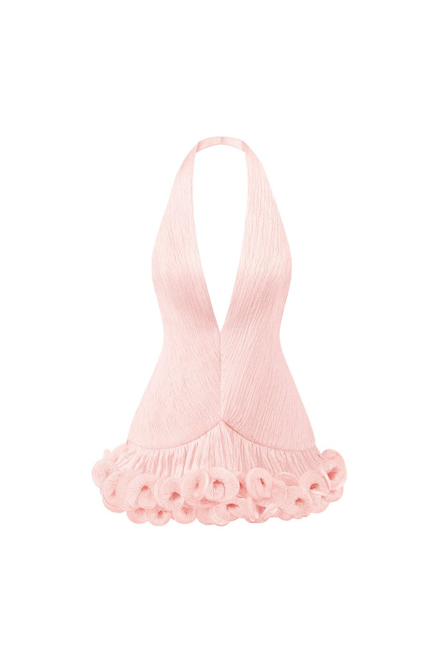 Ms. Tutu V Neck Mini Dress Peach