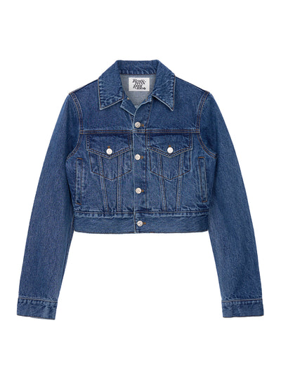 RR Crop Denim Jacket (Blue)