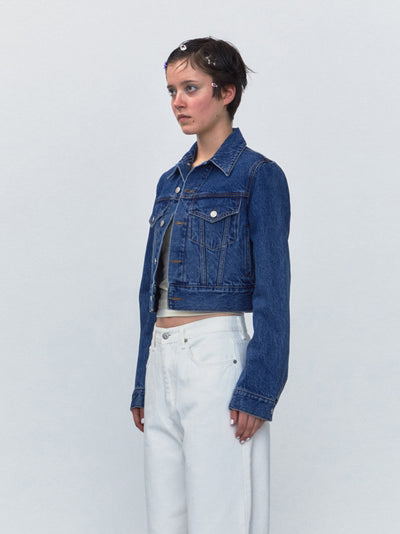 RR Crop Denim Jacket (Blue)