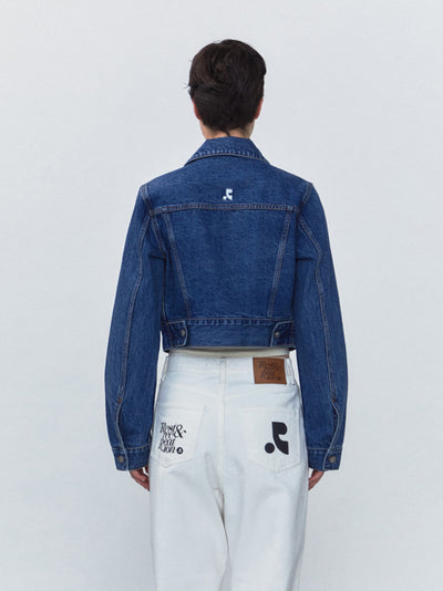 RR Crop Denim Jacket (Blue)