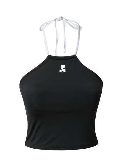 RR Halter Neck Crop Top (Black)