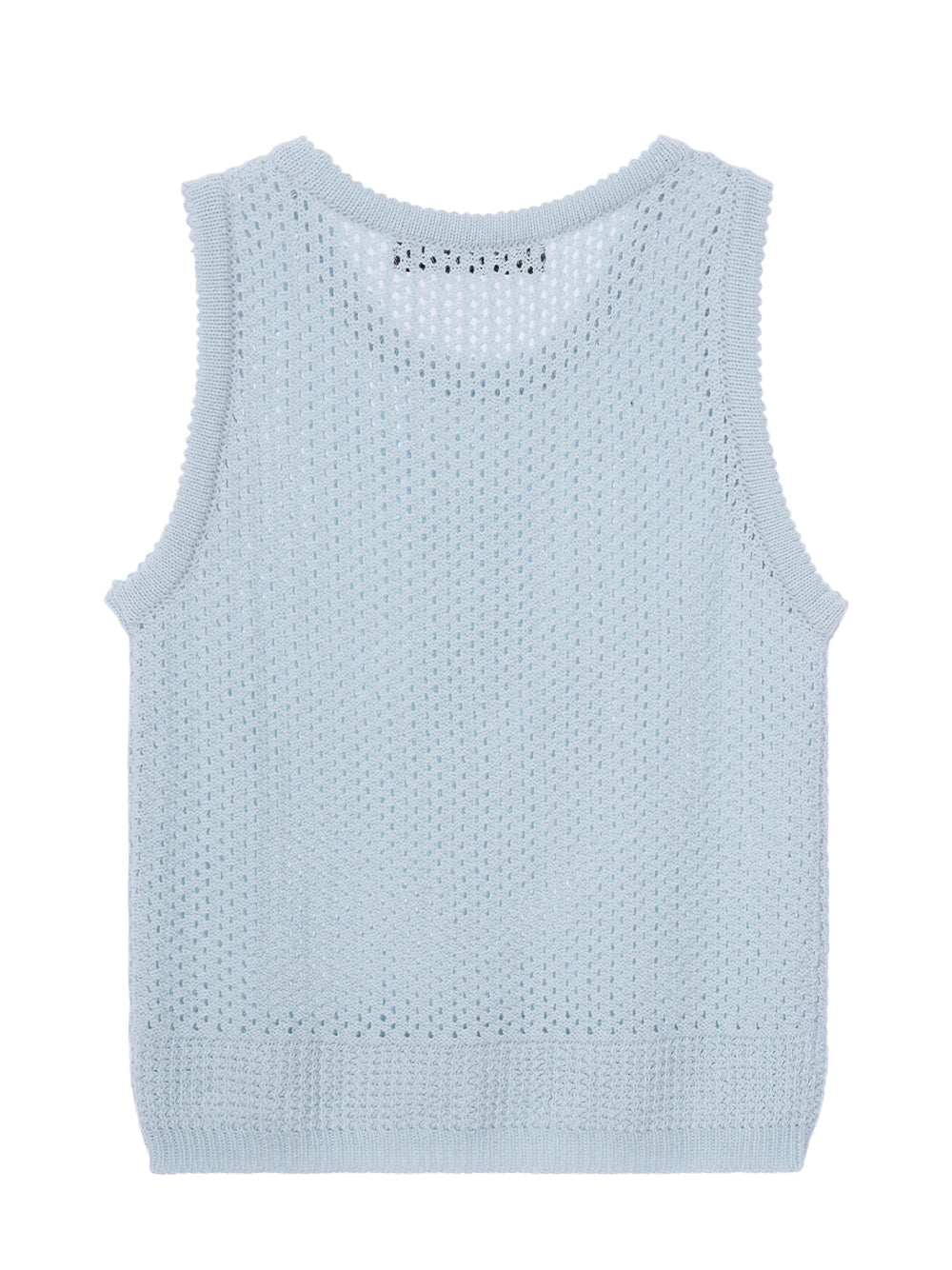 RR Logo Crochet Knit Top (Sky Blue)