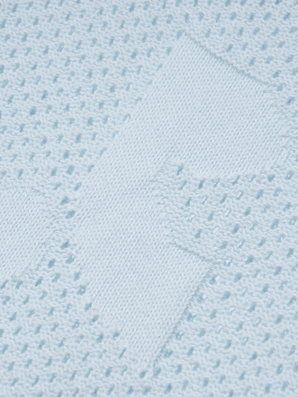 RR Logo Crochet Knit Top (Sky Blue)