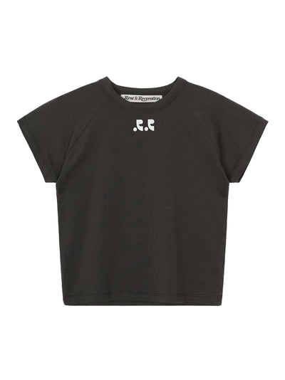 RR Logo Crop Top (Charcoal)