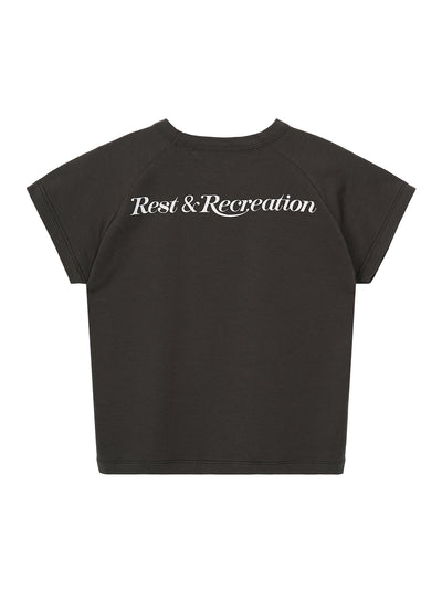 RR Logo Crop Top (Charcoal)