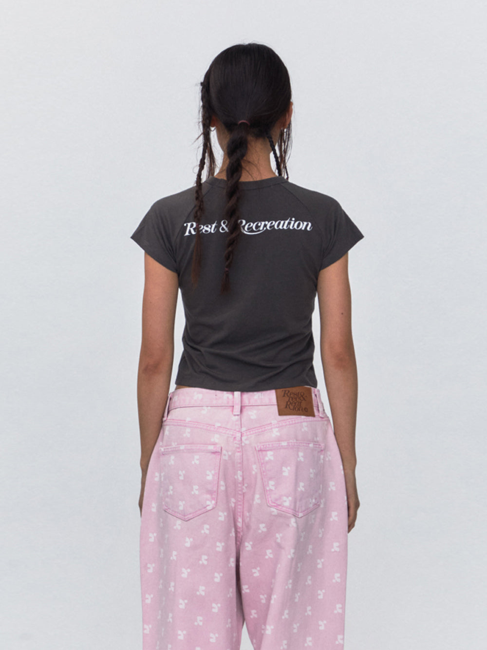 RR Logo Crop Top (Charcoal)