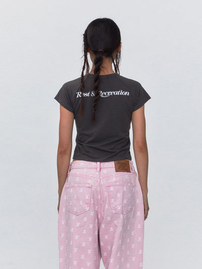 RR Logo Crop Top (Charcoal)