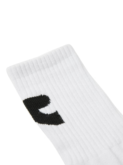RR Logo Mid Socks (White)