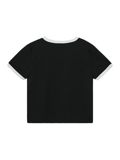 RR Logo Ringer T-Shirt (Black)