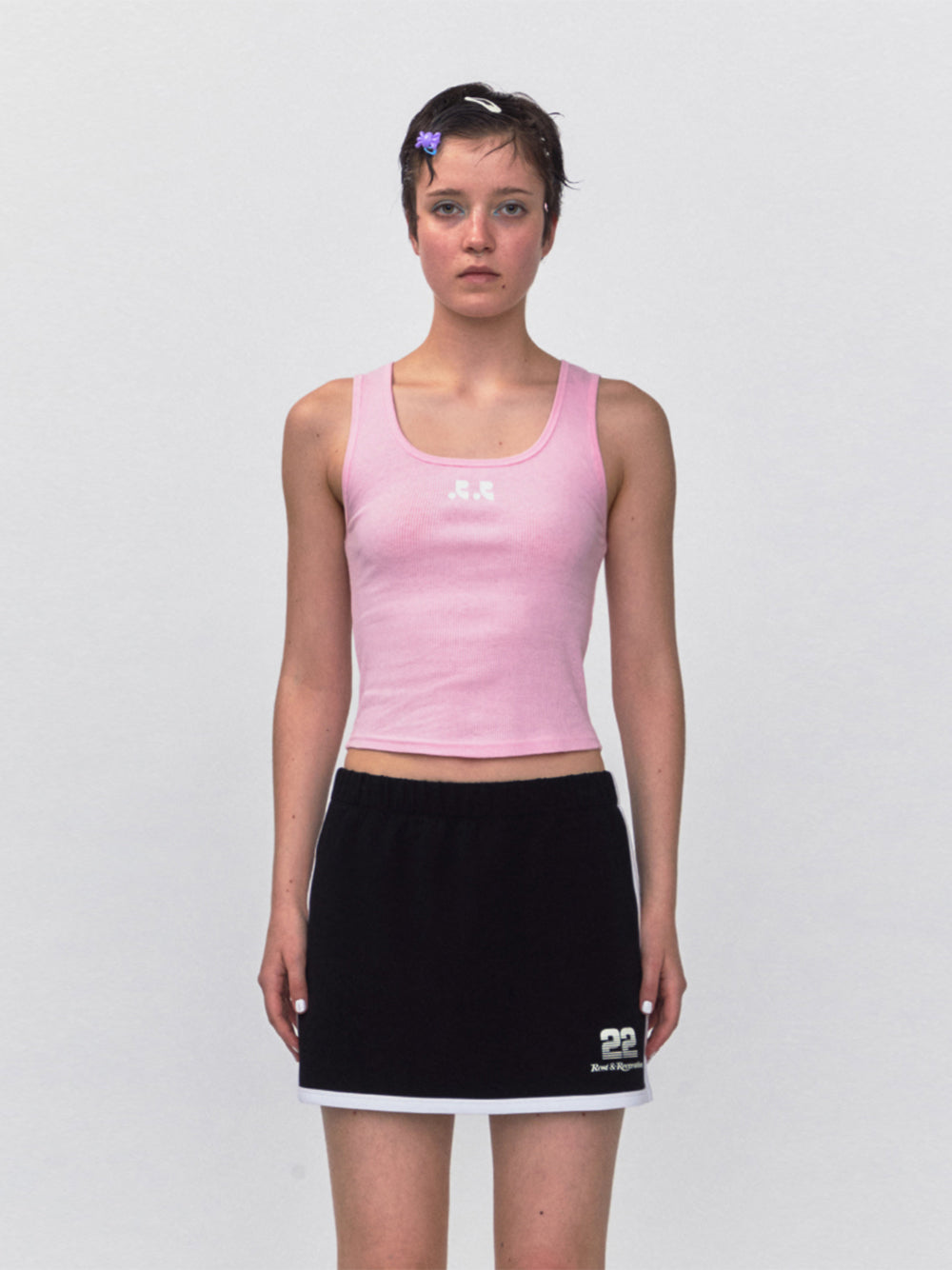 RR Logo Short Tank Top (Pink)