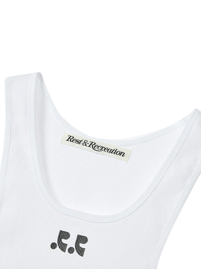 RR Logo Short Tank Top (White)