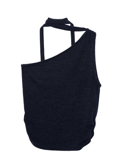 RR One Shoulder Tie Top (Navy)