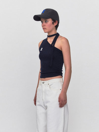 RR One Shoulder Tie Top (Navy)