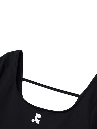 RR Strap Crop Top (Black)